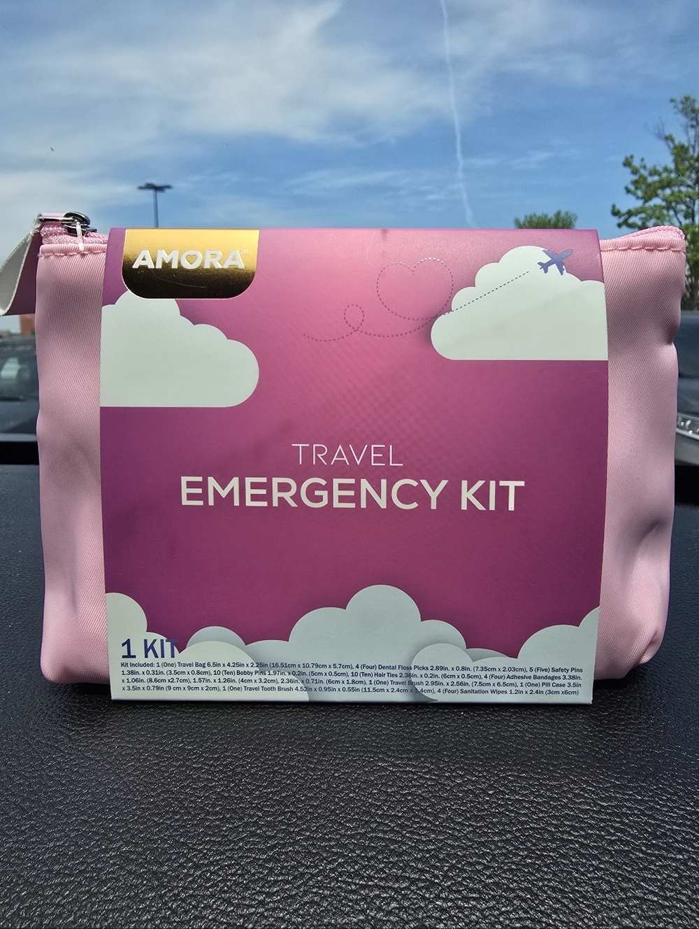 Amoralia Pink Travel Emergency Kit Pouch